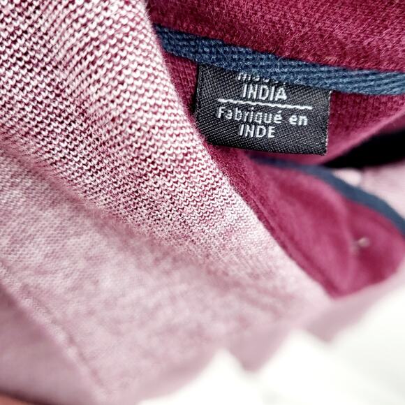 Buffalo David Bitton Maroon Red Polo Shirt with Pocket Short-Sleeved Men's Sz L - Picture 4 of 6